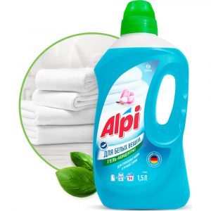 Концентрированное жидкое средство для стирки "ALPI white gel" 1,5л GRASS